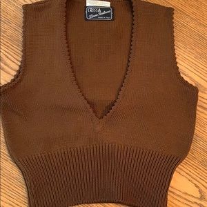 Vintage brown sweater vest